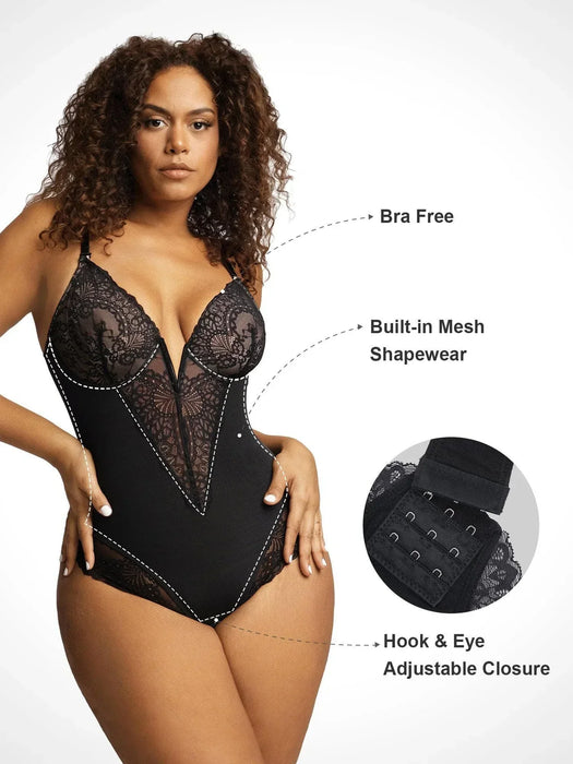 Sarah | SHAPEWEAR BODYSUIT MET DIEPE V-HALS