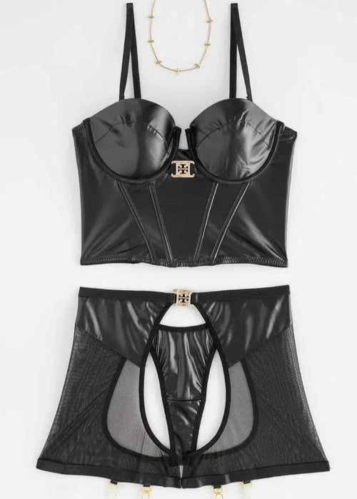 Bella's Leather Lingerie Set